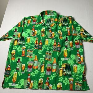 King Kameha Mens Size 6X Hawaiian Button Down Short Sleeve Dress Shirt